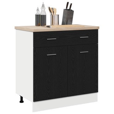 vidaXL Κρεμαστό ντουλάπι Μαύρη Οξυά 80x31x81,5cm