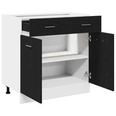 vidaXL Κρεμαστό ντουλάπι Μαύρη Οξυά 80x31x81,5cm