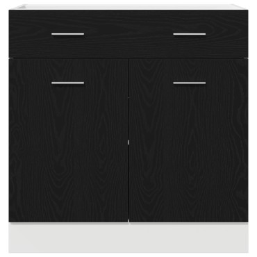 vidaXL Κρεμαστό ντουλάπι Μαύρη Οξυά 80x31x81,5cm