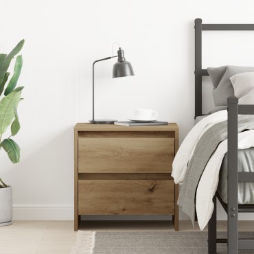 κομοδίνο vidaXL από τεχνητό ξύλο δρυός 45x34x44,5cm 1 τεμ.