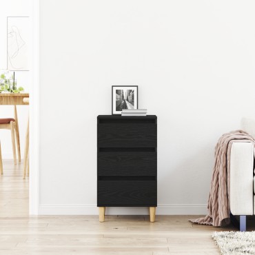 vidaXL Κομοδίνο Μαύρη Οξυά 40x35x70cm Επεξεργασμένο Ξύλο 1 τεμ.
