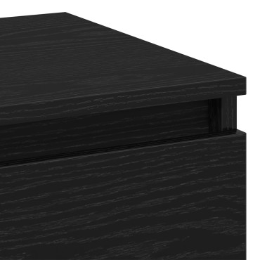 vidaXL Κομοδίνο Μαύρη Οξυά 40x35x70cm Επεξεργασμένο Ξύλο 1 τεμ.