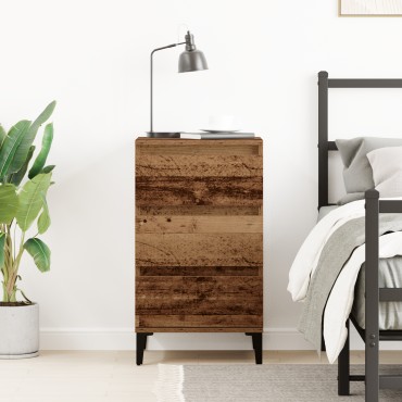 vidaXL Κομοδίνο Παλιό ξύλο 45x35x44cm Επεξεργασμένο Ξύλο 1 τεμ.