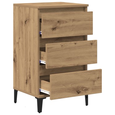 vidaXL Κομοδίνο Καλλιτέχνη Δρυς 40x35x70cm Επεξεργασμένο Ξύλο 1 τεμ.