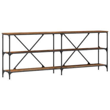 vidaXL Κονσόλα Παλιού Ξύλου 200x30x75cm Κατασκευασμένο Ξύλο και Ατσάλι 1 τεμ.