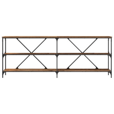 vidaXL Κονσόλα Παλιού Ξύλου 200x30x75cm Κατασκευασμένο Ξύλο και Ατσάλι 1 τεμ.