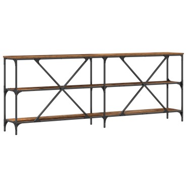 vidaXL Κονσόλα Παλιού Ξύλου 200x30x75cm Κατασκευασμένο Ξύλο και Ατσάλι 1 τεμ.