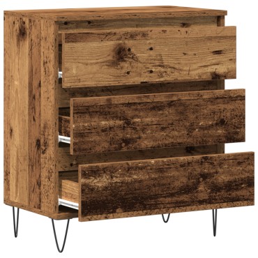 vidaXL Μπουφές με Συρτάρια Γήινο Ξύλο 60x35x70cm Κατασκευασμένο Ξύλο 1 τεμ.