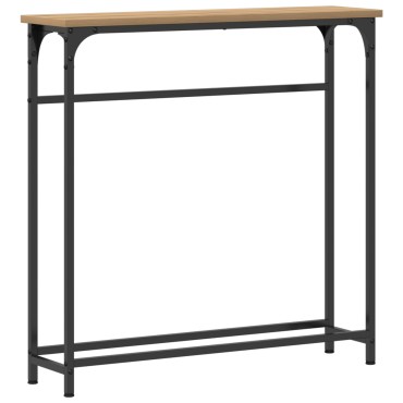 vidaXL Τραπέζι Σαλονιού Artisan Oak 75x19,5x75cm Κατασκευασμένο από Ξύλο & Ατσάλι 1 τεμ.