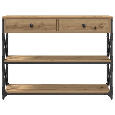 vidaXL Τραπέζι Σαλονιού Artisan Oak 100x28x75cm Κατασκευασμένο από Ξύλο και Ατσάλι 1 τεμ.