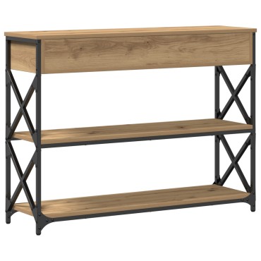 vidaXL Τραπέζι Σαλονιού Artisan Oak 100x28x75cm Κατασκευασμένο από Ξύλο και Ατσάλι 1 τεμ.