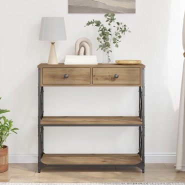 vidaXL Κονσόλα Τραπέζι artisan δρυς 75x28x75 εκ 1 τεμ.