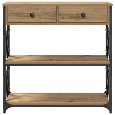 vidaXL Κονσόλα Τραπέζι artisan δρυς 75x28x75 εκ 1 τεμ.