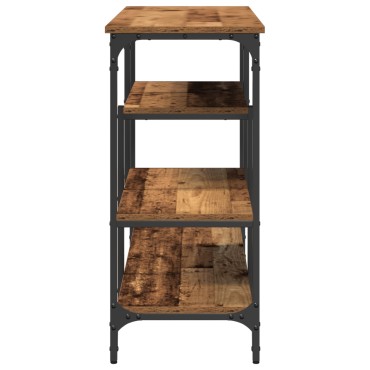 vidaXL Τραπέζι κονσόλας Παλιό Ξύλο 100x35x75cm Κατασκευασμένο από Ξύλο και Σίδερο 1 τεμ.