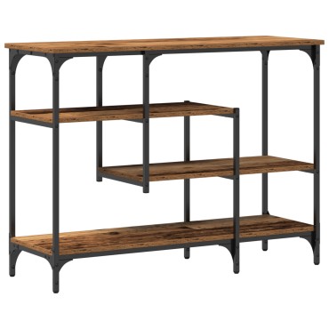 vidaXL Τραπέζι κονσόλας Παλιό Ξύλο 100x35x75cm Κατασκευασμένο από Ξύλο και Σίδερο 1 τεμ.