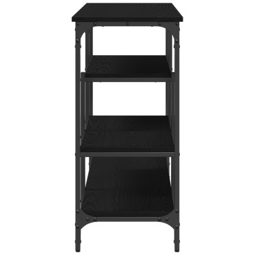 vidaXL Τραπέζι Κονσόλας με ράφι Μαύρη δρυς 100x35x75cm 1 τεμ.