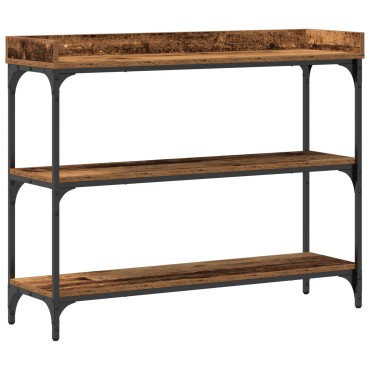 vidaXL Κονσόλα από Ξύλο με Διαστάσεις 100x30x80cm, Από Μηχανικά Ξύλα και Σίδερο 1 τεμ.
