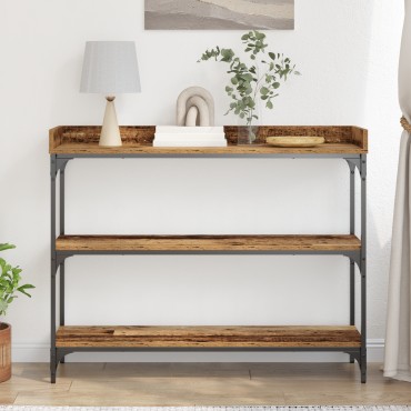 vidaXL Κονσόλα από Ξύλο με Διαστάσεις 100x30x80cm, Από Μηχανικά Ξύλα και Σίδερο 1 τεμ.