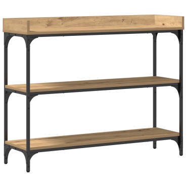 vidaXL Κονσόλα Ξύλου Artisan 100x30x80cm Κατασκευασμένο ξύλο & Ατσάλι 1 τεμ.