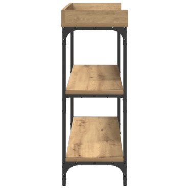 vidaXL Κονσόλα Ξύλου Artisan 100x30x80cm Κατασκευασμένο ξύλο & Ατσάλι 1 τεμ.