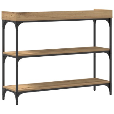 vidaXL Κονσόλα Ξύλου Artisan 100x30x80cm Κατασκευασμένο ξύλο & Ατσάλι 1 τεμ.