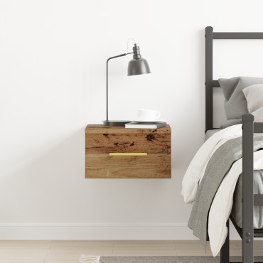vidaXL Κομοδίνο Τοίχου Παλιό Ξύλο 35x35x20cm 1 τεμ.