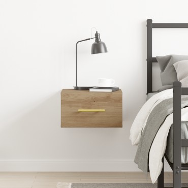 vidaXL Κομοδίνο Τοίχου Από Ξύλο Δρυός 35x35x20cm 1 τεμ.