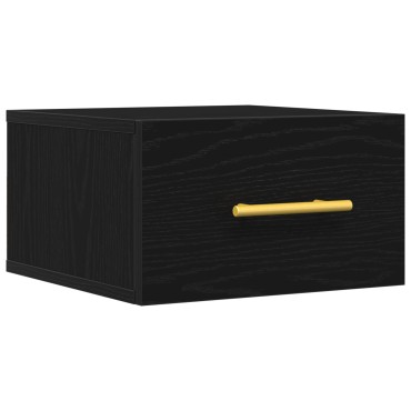 vidaXL Κομοδίνο Τοίχου Μαύρη Δρυς 35x35x20cm 1 τεμ.