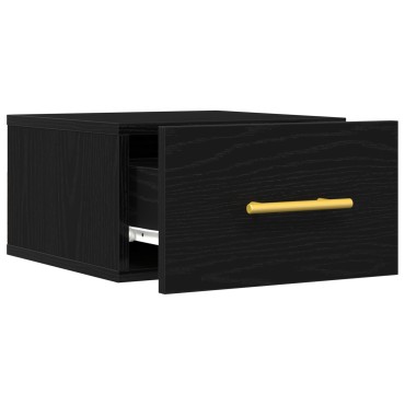 vidaXL Κομοδίνα 2 τεμ. Τοίχου Μαύρη Δρυς 35x35x20 εκ