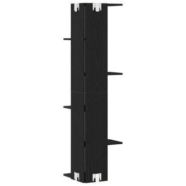 vidaXL Γωνιακό Ράφι Μαύρο Δρυς 36,5x36,5x140cm Επεξεργασμένο Ξύλο
