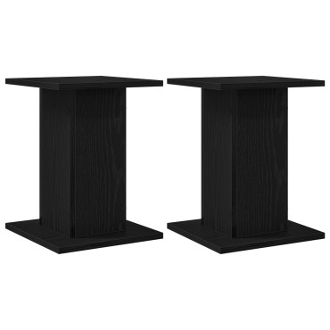 vidaXL Στήρες Ηχείων 2 τμχ Μαύρη Δρυς 30x30x40 εκ Φτιαγμένοι από Ξύλο