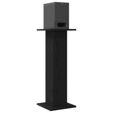 vidaXL Βάσεις Ηχείων 2 τμχ Μαύρο Δρυς 30x30x80 εκ Επεξεργασμένο Ξύλο