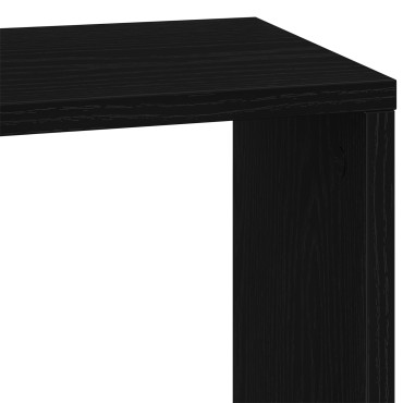 vidaXL Βιβλιοθήκη Μαύρη Οξυά 45x23,5x162,5cm 1 τεμ.