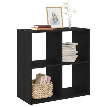vidaXL Βιβλιοθήκη Μαύρη Οξυά 68.5x32x68.5 εκ 1 τεμ.