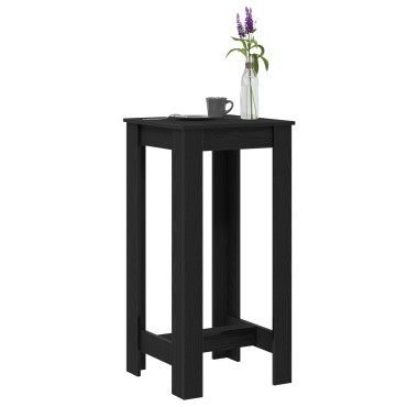 vidaXL Τραπέζι μπαρ 51x50x103.5cm Επεξεργασμένο Ξύλο Μαύρη Οξυά 1 τεμ.