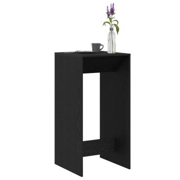 vidaXL Τραπέζι μπαρ 51x50x103,5cm Επεξεργασμένο Ξύλο Μαύρη Οξυά 1 τεμ.
