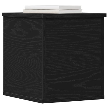 vidaXL Κουτί Αποθήκευσης Μαύρο Δρυς 30x35x35cm από Επεξεργασμένο Ξύλο 1 τεμ.