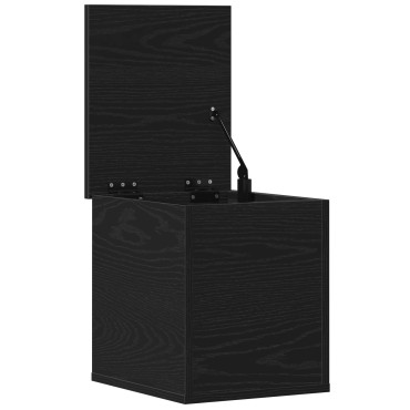 vidaXL Κουτί Αποθήκευσης Μαύρο Δρυς 30x35x35cm από Επεξεργασμένο Ξύλο 1 τεμ.