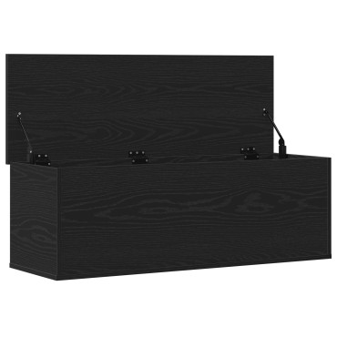 vidaXL Κουτί Αποθήκευσης Μαύρο Δρυς 102x35x35cm Επεξεργασμένο Ξύλο 1 τεμ.