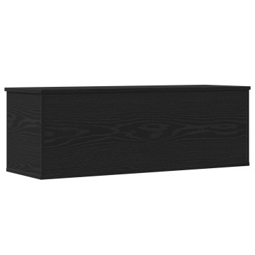 vidaXL Κουτί Αποθήκευσης Μαύρο Δρυς 102x35x35cm Επεξεργασμένο Ξύλο 1 τεμ.