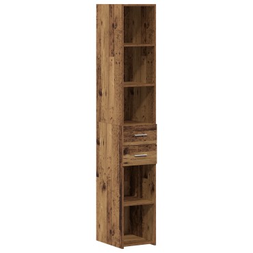 vidaXL Υψηλό ντουλάπι Παλιού Ξύλου 30x42,5x185cm Κατασκευασμένο Ξύλο 1 τεμ.