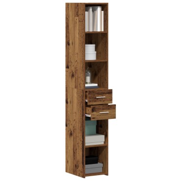 vidaXL Υψηλό ντουλάπι Παλιού Ξύλου 30x42,5x185cm Κατασκευασμένο Ξύλο 1 τεμ.