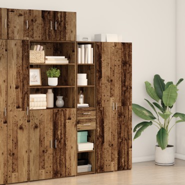vidaXL Υψηλό ντουλάπι Παλιού Ξύλου 30x42,5x185cm Κατασκευασμένο Ξύλο 1 τεμ.