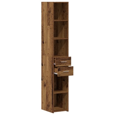 vidaXL Υψηλό ντουλάπι Παλιού Ξύλου 30x42,5x185cm Κατασκευασμένο Ξύλο 1 τεμ.