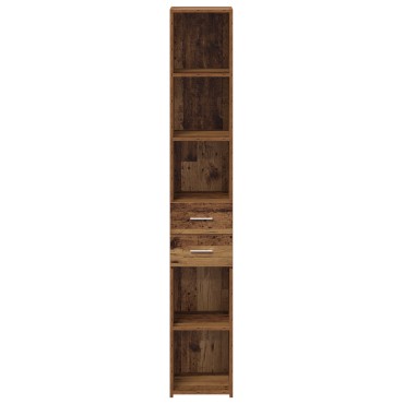 vidaXL Υψηλό ντουλάπι Παλιού Ξύλου 30x42,5x185cm Κατασκευασμένο Ξύλο 1 τεμ.