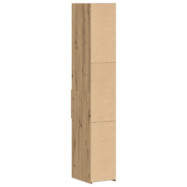 vidaXL Υψηλό ντουλάπι Μαύρη Δρυς 30x42,5x185 εκατοστά Επεξεργασμένο Ξύλο
