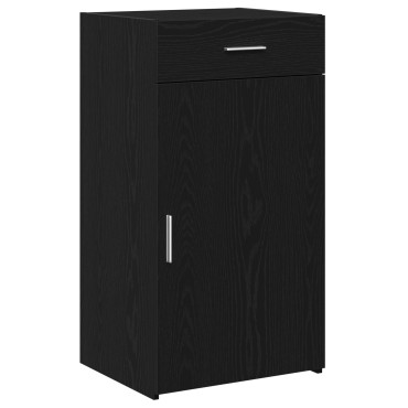 vidaXL Μπουφές Μαύρο Δρυς 30x42,5x93cm Επεξεργασμένο Ξύλο 1 τεμ.