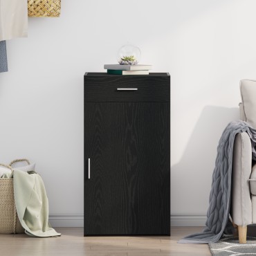 vidaXL Μπουφές Μαύρο Δρυς 30x42,5x93cm Επεξεργασμένο Ξύλο 1 τεμ.