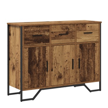 vidaXL Μπουφές Παλιού Ξύλου Οξιάς 97x32.5x74.5cm Κατασκευασμένο Ξύλο 1 τεμ.