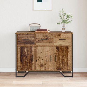vidaXL Μπουφές Παλιού Ξύλου Οξιάς 97x32.5x74.5cm Κατασκευασμένο Ξύλο 1 τεμ.